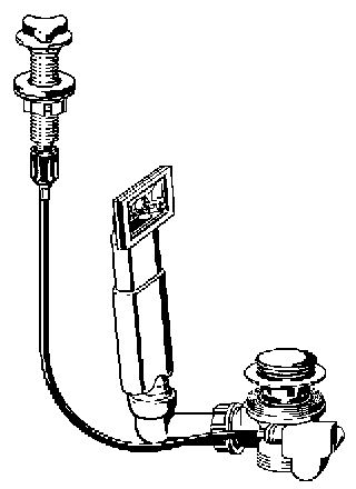 Viega Ablaufgarnitur 7138.2, 11/2, 147266, m. Bowdenzug u. Ueberl., Kunstst.