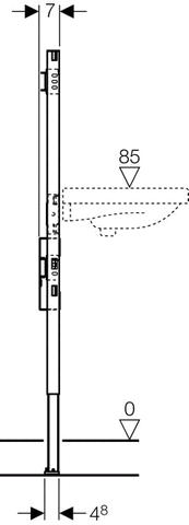 Geberit Duofix Waschtisch 130 cm, mit UP-Geruchsverschluss