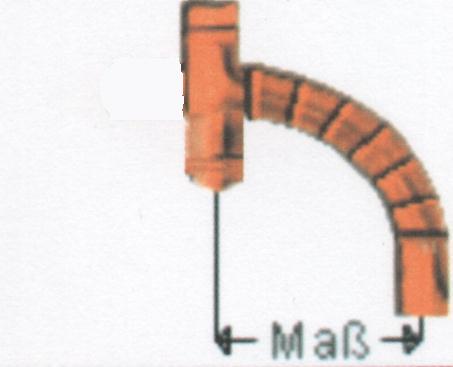 Gliederbogen aus Kupfer, mit Spitze unten