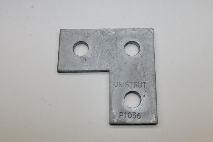 Tyco Verbindungsplatte, 3-Loch, 90x90x 6 mm, feuerverz., zu Schiene 41mm