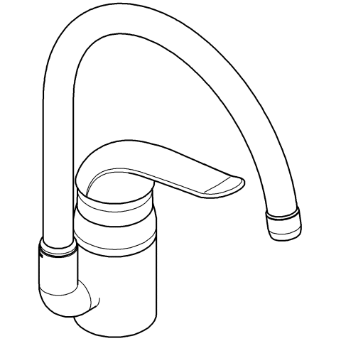 Grohe Einhand-Spültischbatterie Euroeco Special 32786 hoher Auslauf chrom