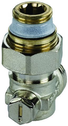 Simplex Einzel-Kugelhahn Exclusiv E1/AG, 3/4" AG, f. Ventil-HK m. 1/2" IG