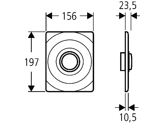 Grohe WC-Betätigung Surf 37069 für Druckspüler aus Messing chrom