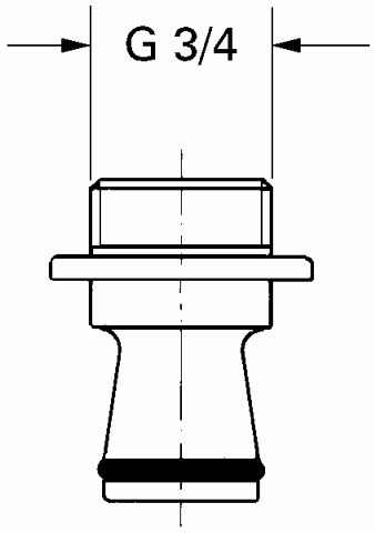 Grohe Universal-Adapter 12037 f.Standanschluß 12036 3/4"x11,5 chrom