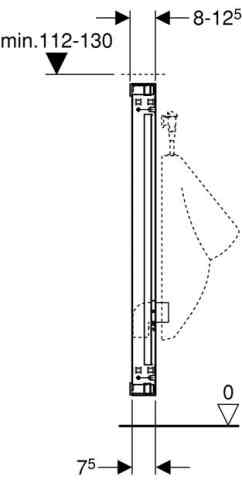 Geberit Kombifix Urinal für AP-Druckspüler