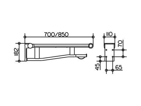 Keuco SK-Griff WC Plan Care 34903, re mit Funk-Auslösung