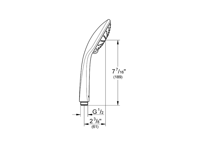 Grohe Handbrause Euphoria 27238 Rain mit Durchflusskonstanthalter chrom