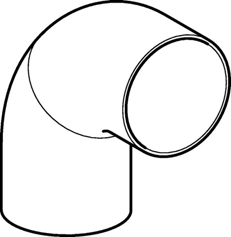 Geberit PE Bogen 90°, m. grossem Radius, geschweißt