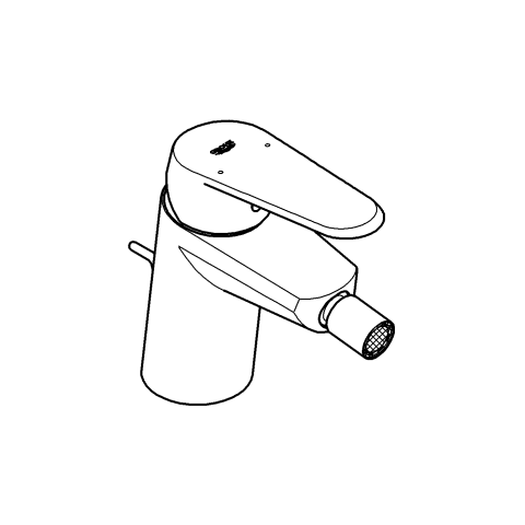 Grohe Einhand-Bidetbatterie Eurodisc C 33244 Zugstangen-Ablaufgarnitur chrom