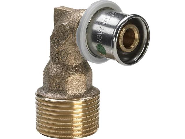 Viega Sanfix-P, Bogen, Mod. 2114, m. R-Gewinde (aG), aus Rotguss