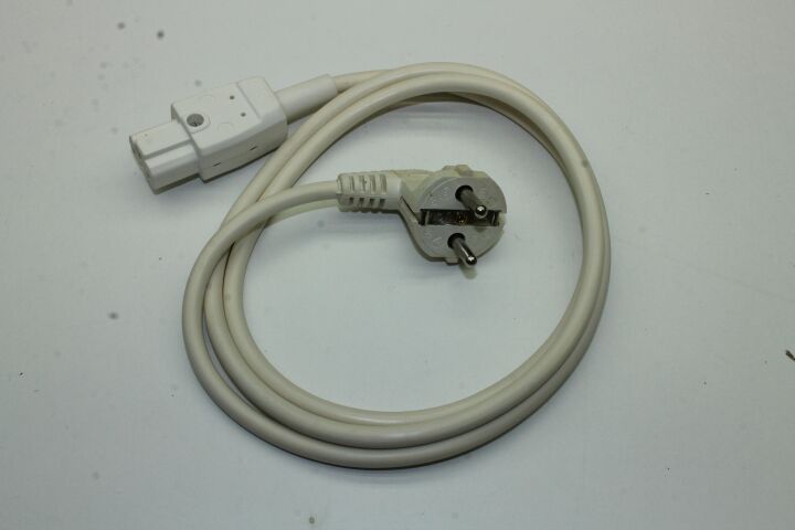 Kaltgerätekabel, Netzkabel für Kaltgerätestecker, weiss, L: 1,5m