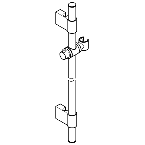 Grohe Brausestange Metall 27136 1150 mm für Rainshower/Relexa chrom