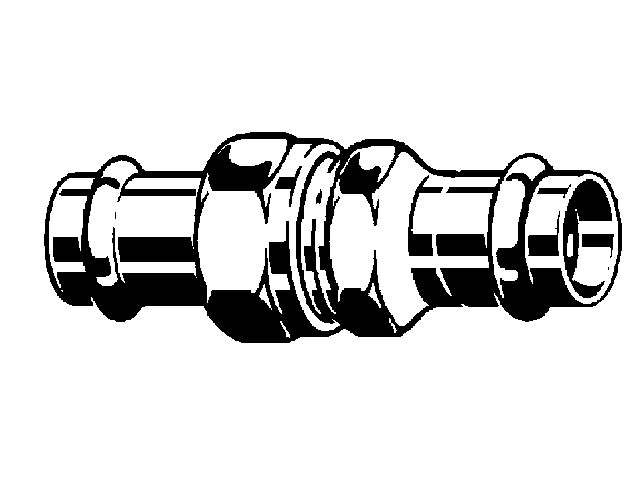 Viega Sanpress-Inox Verschraubung, Mod. 2360, flachdicht., aus nichtrostendem Stahl