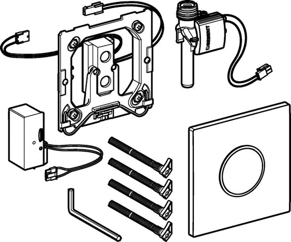 Geberit HyTronic Urinal-Steuerung berührunglos IR/Netz Zink-Druckguss Sigma10