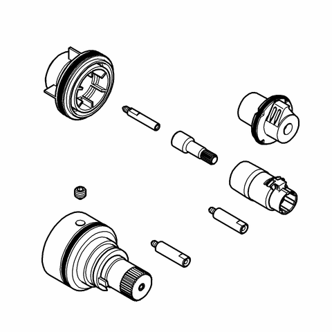 Grohe Verlängerungsset 47780 27,5 mm für Rapido T bei Zentral-/Brause-Thermostat