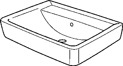 Keramag Waschtisch Renova Nr. 1 Plan 222263 600x480mm