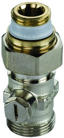 Simplex Einzel-Kugelhahn Exclusiv D1/AG, 3/4" AG, f. Ventil-HK m. 1/2" IG
