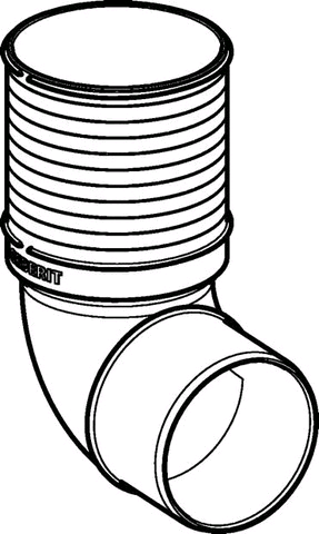 Geberit Silent-PP Boden WC-Bogen DN 90 weiss-alpin