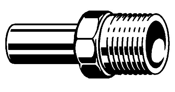 Viega Sanpress-Inox Einsteckstück, Mod. 2311.1, m. R-Gewinde (aG), aus nichtrostendem Stahl
