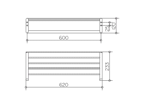 Keuco Handtuchablage Elegance 11675, verchromt, 620 mm breit