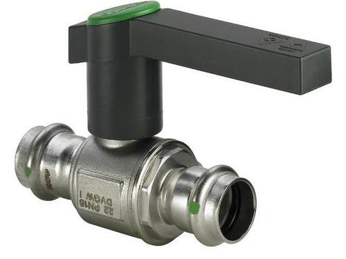 Viega Easytop Kugelhahn, Mod. 2370, aus Edelstahl, m. Pressanschluessen