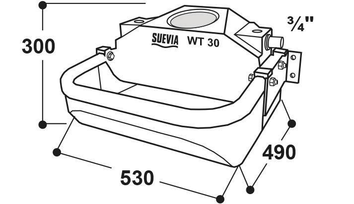 Suevia Laufstall- und Weidetränke, Modell WT30, Art.-Nr. 160.0030