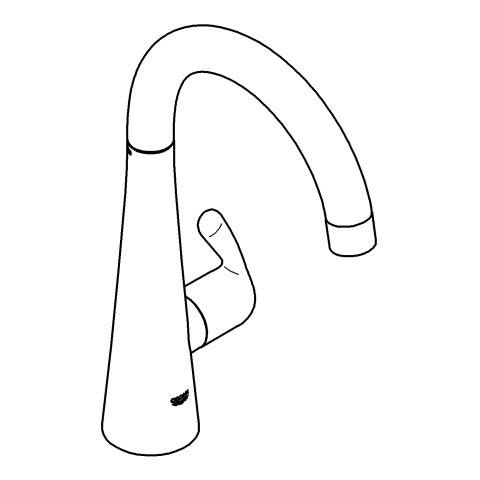 GROHE Standventil Zedra 30026 DN15 schwenkbarer Rohrauslauf