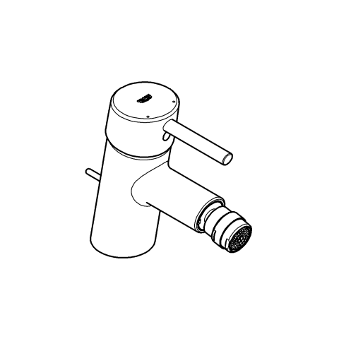 Grohe Einhand-Bidetbatterie Concetto 32208 Zugstangen-Ablaufgarnitur chrom