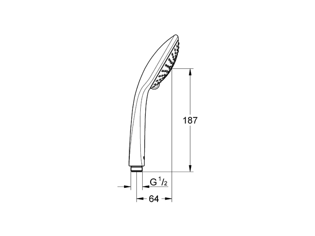 Grohe Handbrause Euphoria Champagne 27222 Strahlarten Rain / Champagne chrom