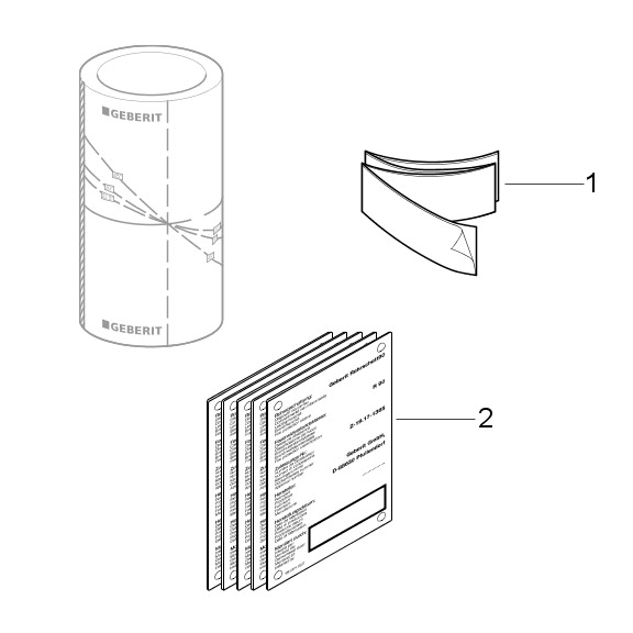 Geberit Rohrschott RS120 DN100 für Silent-db20 und Geberit PE