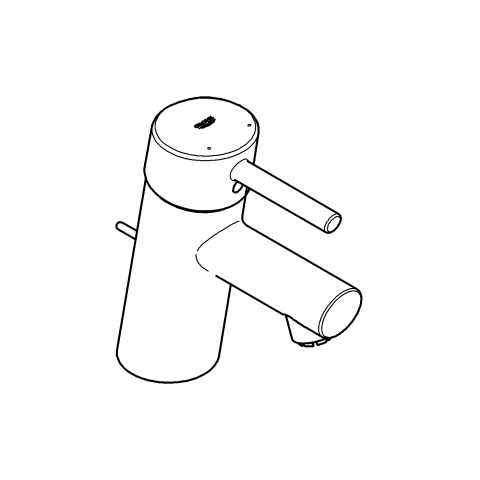 Grohe Einhand-Waschtisch-Batterie Concetto 23060 Niederdruck chrom