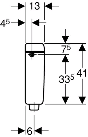 Geberit AP-Spülkasten AP127 weiss-alpin, mit Spül-Stopp-Spülung, tiefhängend