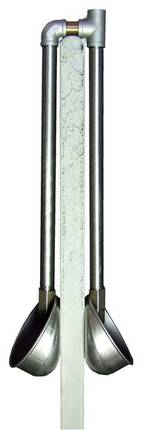 Suevia Edelstahlrohr für Trennwand, für Tränken, R1/2", Mod. 1955, Art.-Nr. 103.1955