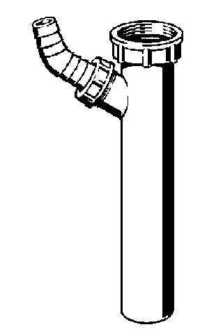Viega Verstellrohr 7985.31-697, G 11/2 x 40 x 200mm, 117153, m. Schlauchverschraubung 45°