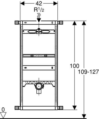 Geberit Kombifix Urinal für AP-Druckspüler