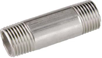 Edelstahl Rohrdoppelnippel 310, DN10 (3/8"), V4a