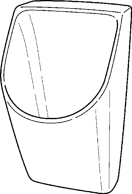 Keramag Urinal Renova Nr. 1 Plan 235170 wasserlos