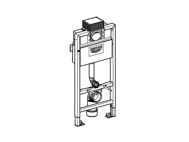 Grohe Rapid SL für WC 38525 Bauhöhe 1,00 m mit Spülkasten 6 - 9 l