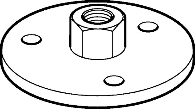 Geberit Deckenscheibe mit Gewindemuffe R 1/2