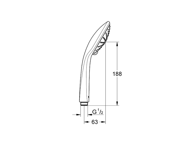 Grohe Handbrause Euphoria Massage 27221 Strahlarten Rain / Massage chrom
