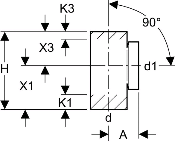 Geberit PE Reinigungsrohr 90°, mit Verschlusskappe
