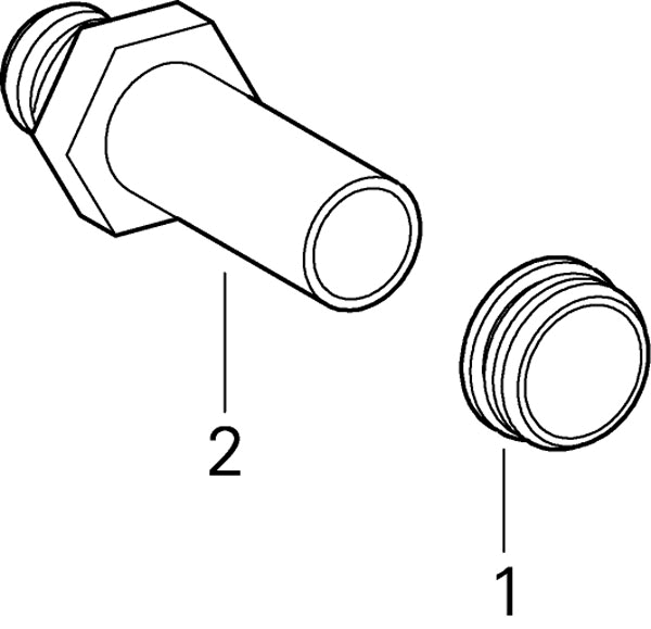 Grohe Urinal-Einlaufgarnitur 37044 DN15 zu Urinalbecken mit Eingang von hinten