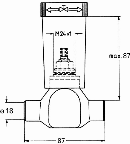 Grohe Unterputz-Ventil-Unterteil 29803 vormont. Oberteil 3/4" Lötanschluß 18mm DN20