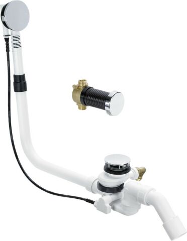 Viega Multiplex-Trio F, Ab- und Überlaufgarnitur  6145.5, 675462, 725mm, Abgang 40/50mm, verchromt