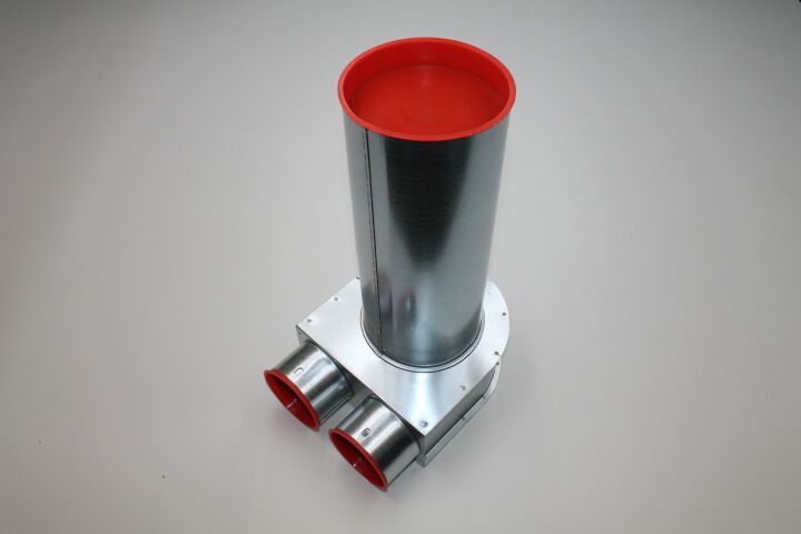 Anschlussteil für Tellerventil DN125, 2x Anschluss 75mm