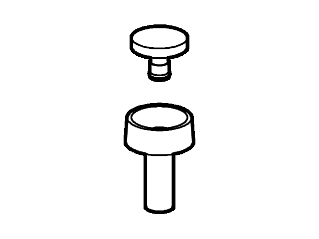 Grohe Druckknopf und Rosette 37117 mattchrom/chrom