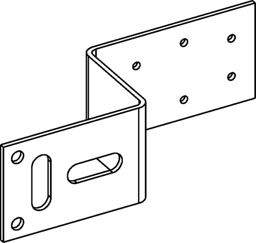 TECEflex Halter einfach, winkelig, verzinkt