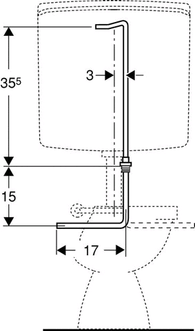 Geberit Umbau-Set für Wasseranschluss unten für AP140