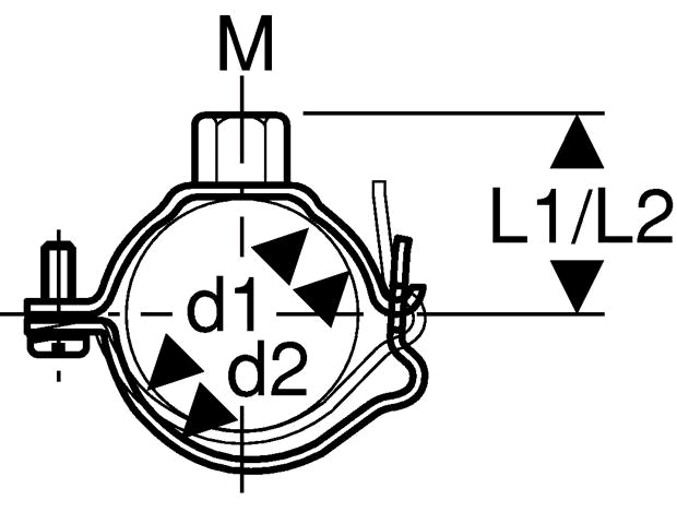 Geberit Rohrschelle verz.m.Gewindemuffe M10, DN 125