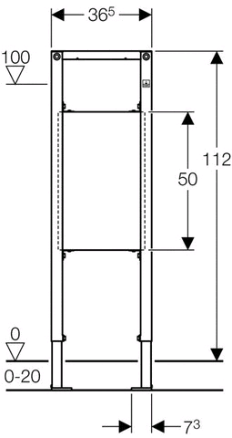 Geberit Duofix Stütz u. Haltegriffe 112 cm BF